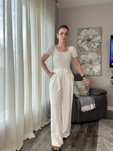 Women Wide Leg Flair Trousers