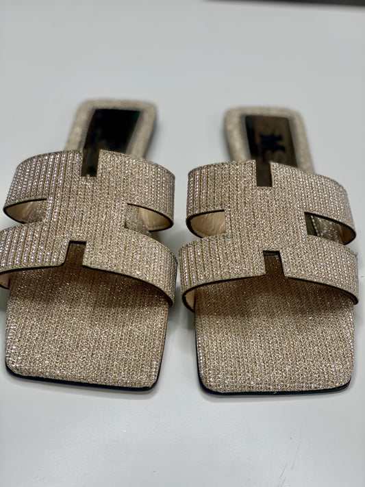 Sequins Flat Sandals