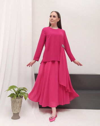 Modest Chic Party Simple Skirt Set