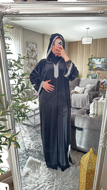 Sequined Gallabeya Abaya – Ramadan Moroccan Elegance