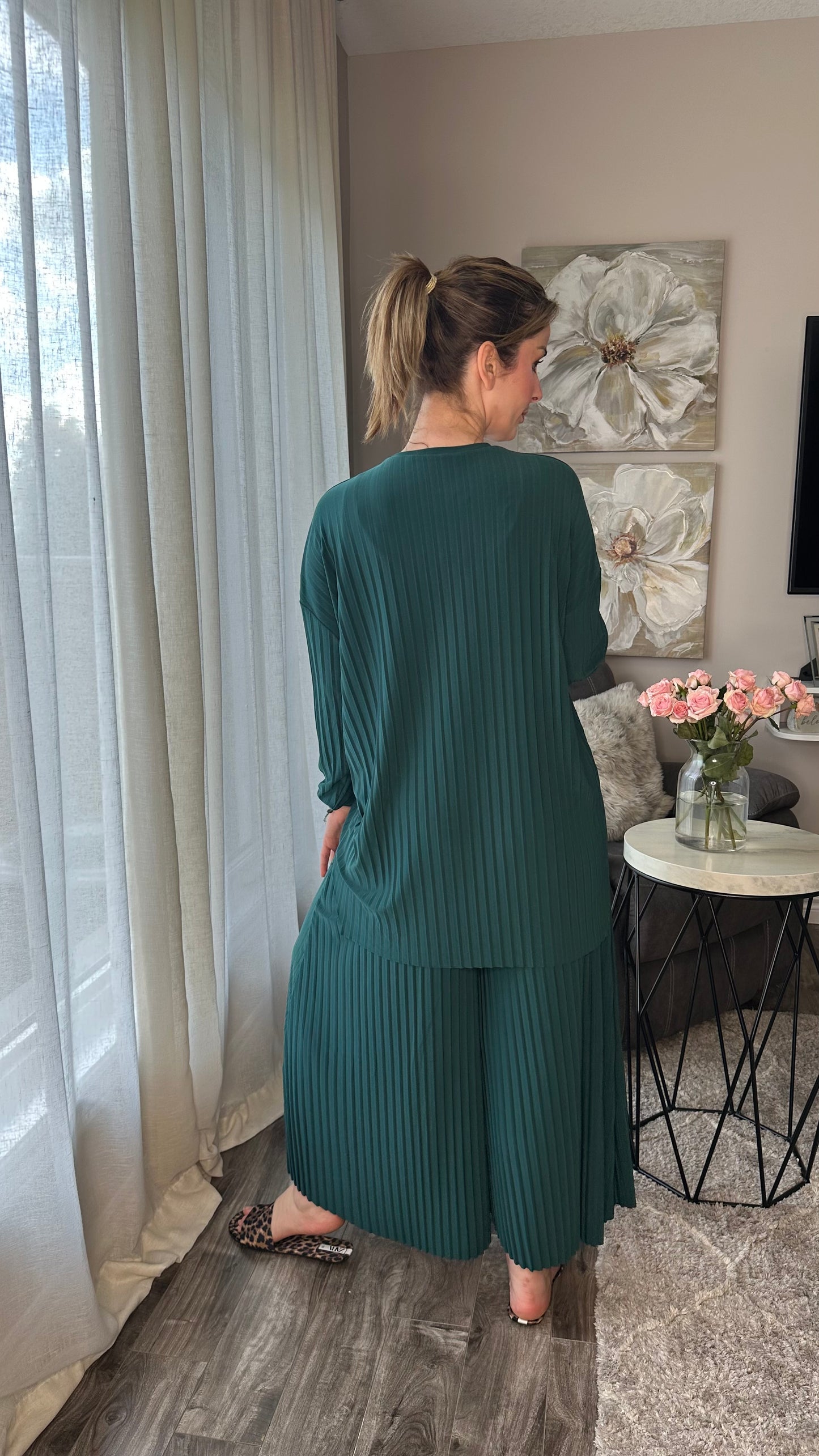 Pleated Modest Oversized Sandy Set الطقم السحري