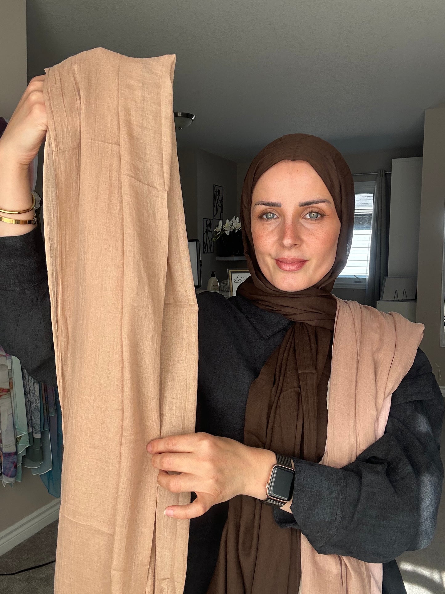 Linen Hijab Women Head Scarf