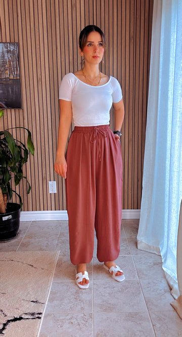 Loose Fit Wide Leg Aerobin Trousers