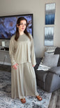 Two‑Piece Relaxed Fit Oysho Set with Wide‑Leg Pants تراك الطيارة