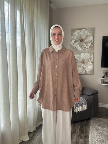 Women Button Up Long Sleeves Poplin Shirt