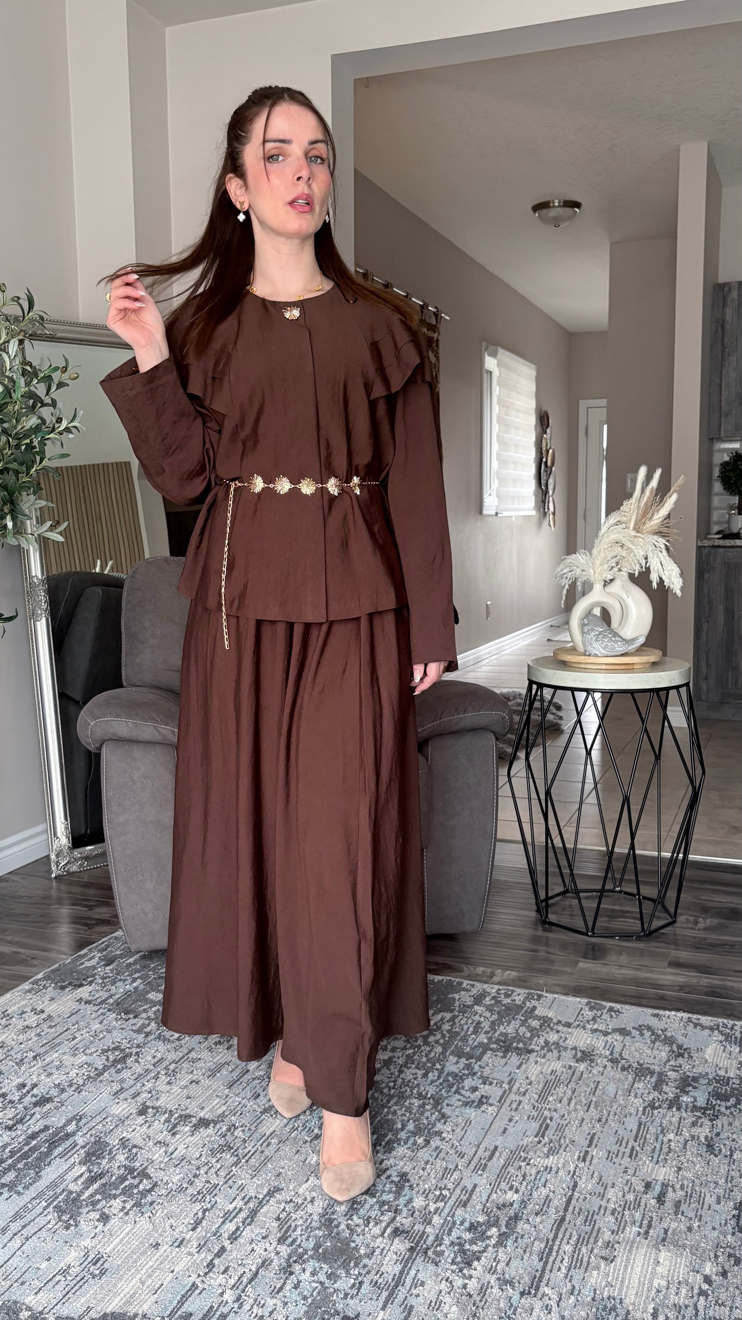 Chic Coordinated Skirt Set by Ikoll