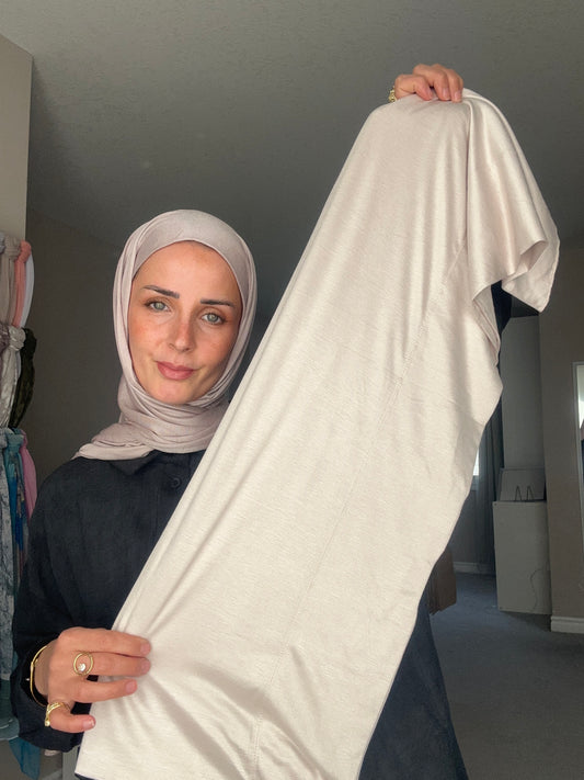 Textured Jersey Light Weight Breathable Hijab قطن إيطالي