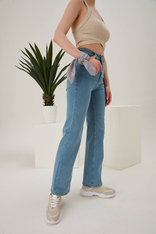 Lycra High Rise Denim Pants