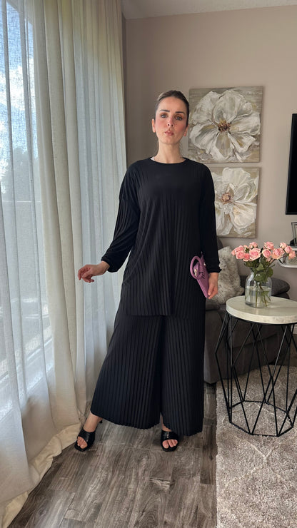 Pleated Modest Oversized Sandy Set الطقم السحري