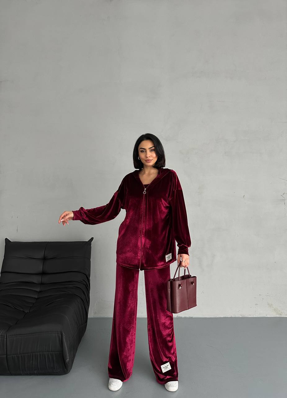 Three Piece Modest Velvet Set