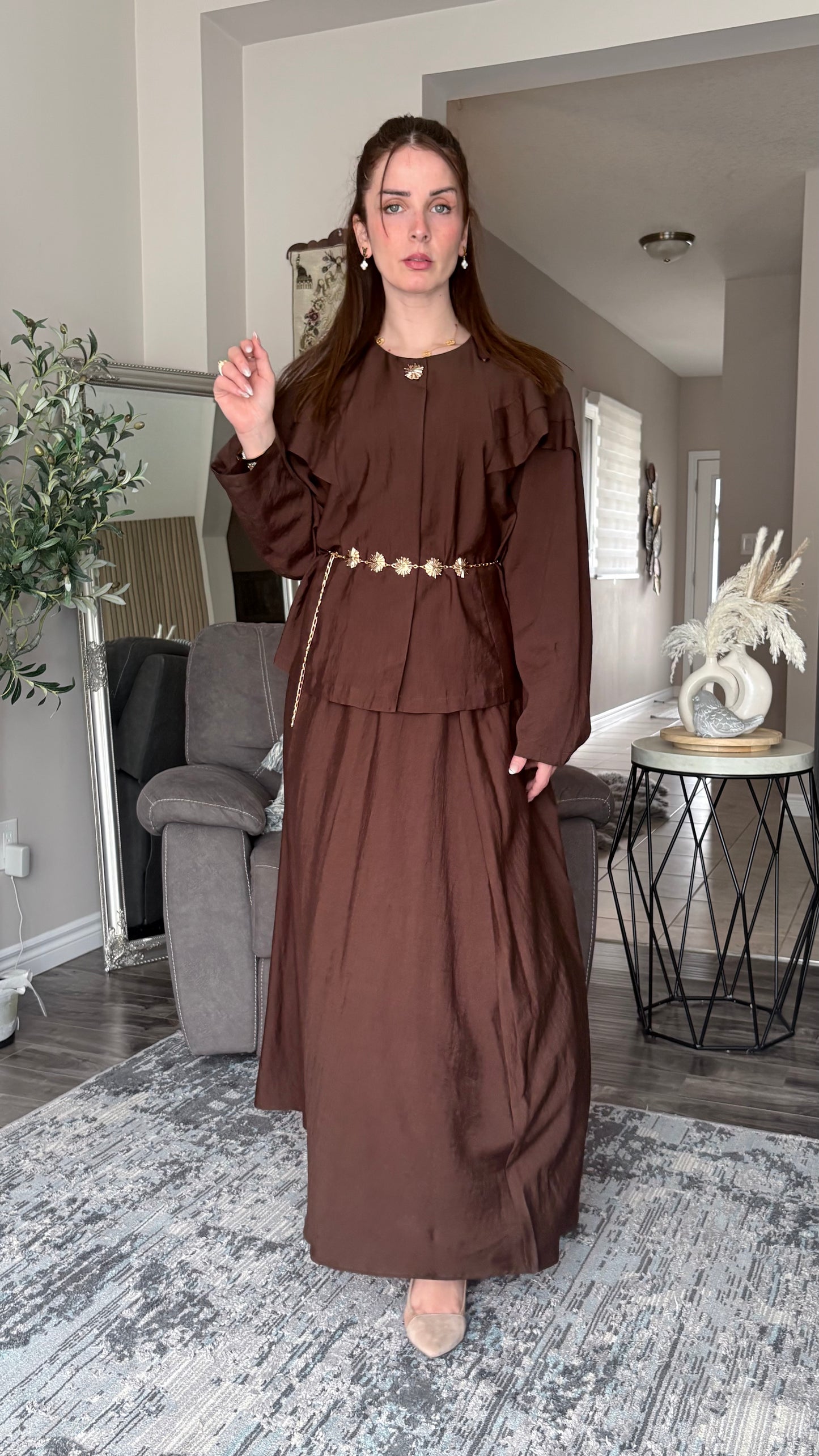 Chic Coordinated Skirt Set by Ikoll