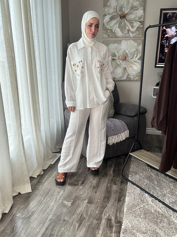 Women Buttoned Shirt Set Two Piece Women Summer Set