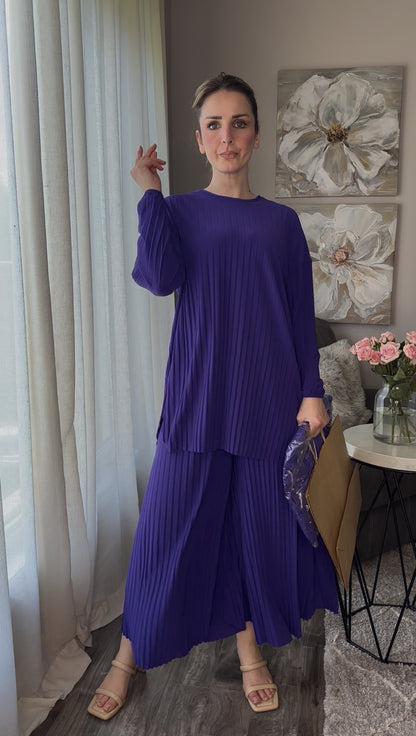 Pleated Modest Oversized Sandy Set الطقم السحري
