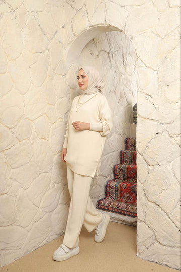 Knitted Jewelled Modest Lounge Set