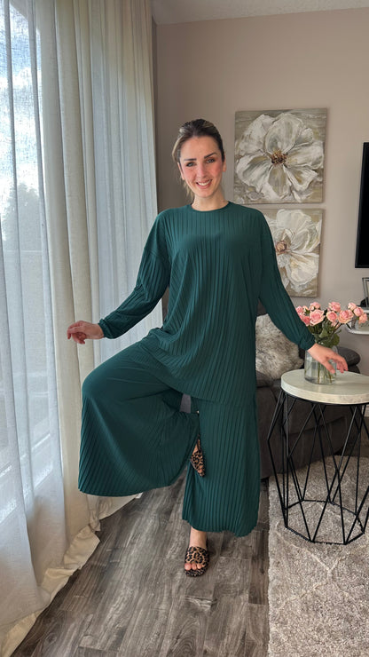 Pleated Modest Oversized Sandy Set الطقم السحري