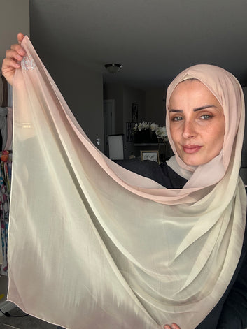 Ombré Crepe Chiffon Women Head Scarf Hijab