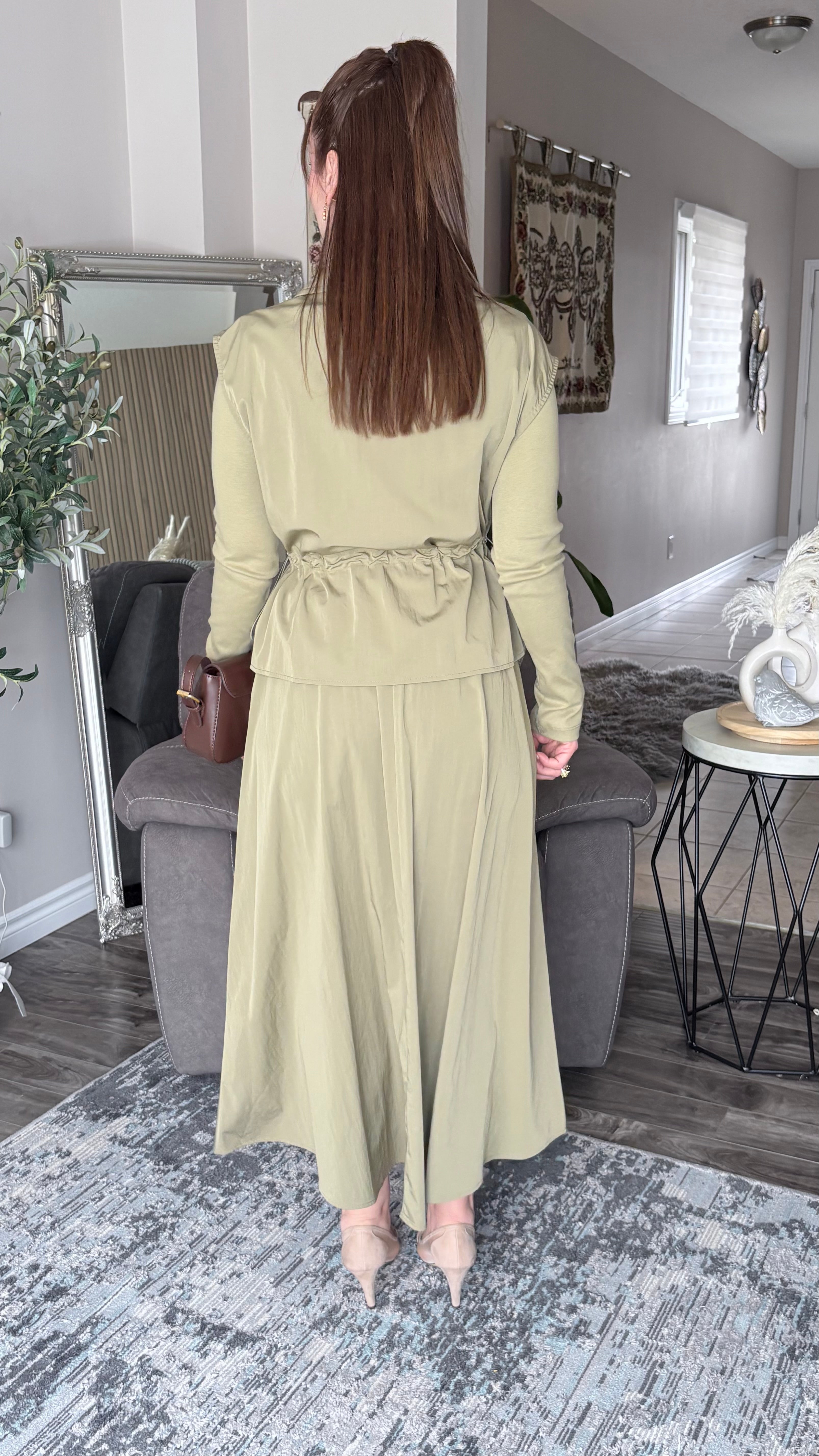 Zip‑Up 3 Piece Vest & Skirt Set by Ikoll – Miss London Boutique
