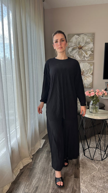 Pleated Modest Oversized Sandy Set الطقم السحري