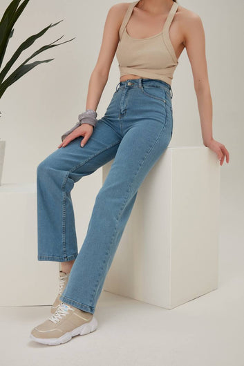 Lycra High Rise Denim Pants