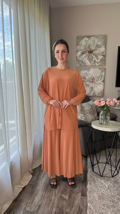 Pleated Modest Oversized Sandy Set الطقم السحري
