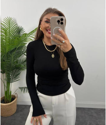 Fitted Long Sleeve Top for Women – Casual Everyday Essential