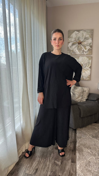 Pleated Modest Oversized Sandy Set الطقم السحري