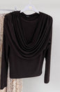 Draped Cowl‑Neck Top with Elegant Flowing Fit
