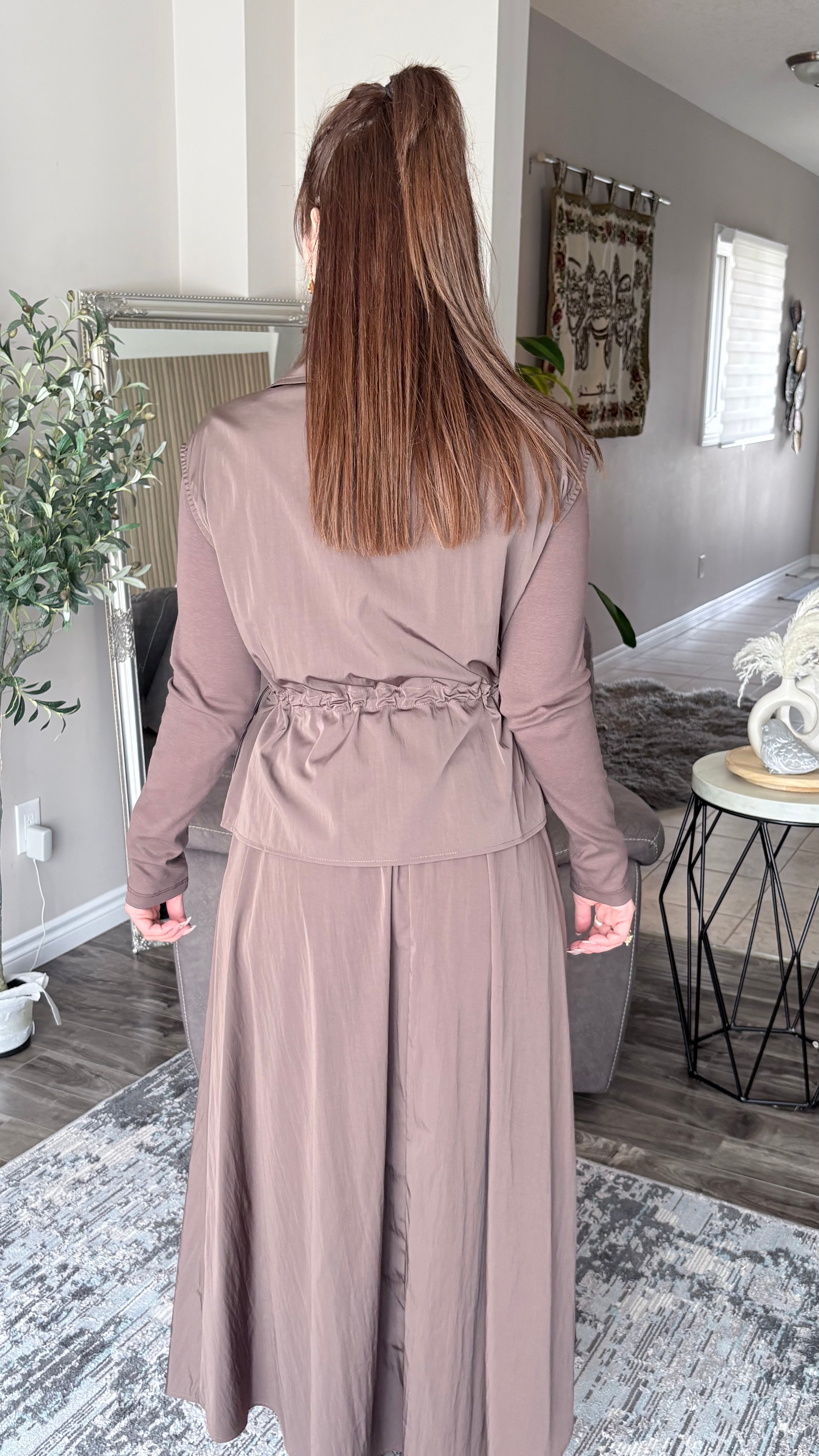 Zip‑Up 3 Piece Vest & Skirt Set by Ikoll – Miss London Boutique