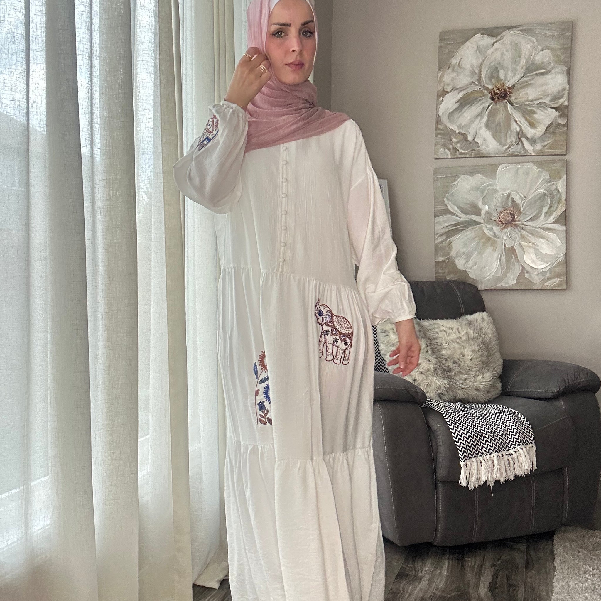 Women Maxi Bohemian Summer Embroidered Dress