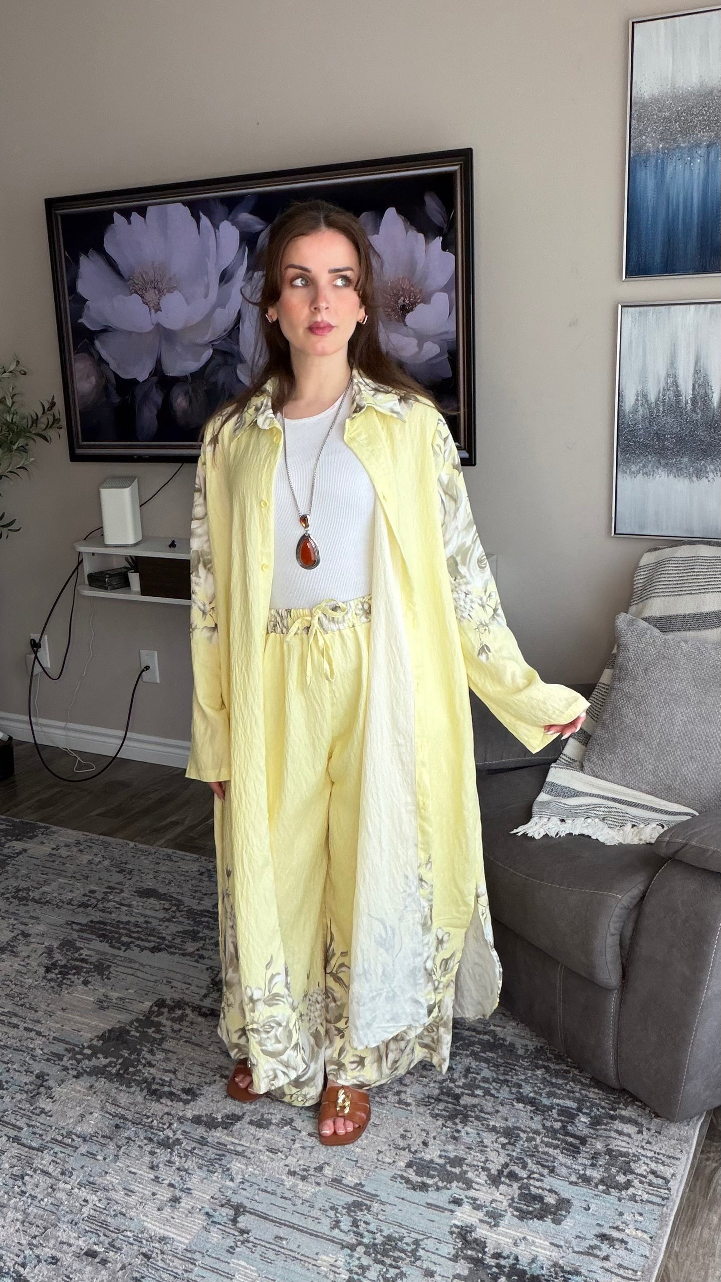 Modest Floral Two‑Piece Set with Flowing Silhouette