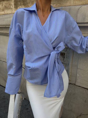 Stylish Tie-Front Wrap Shirt