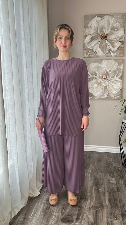 Pleated Modest Oversized Sandy Set الطقم السحري