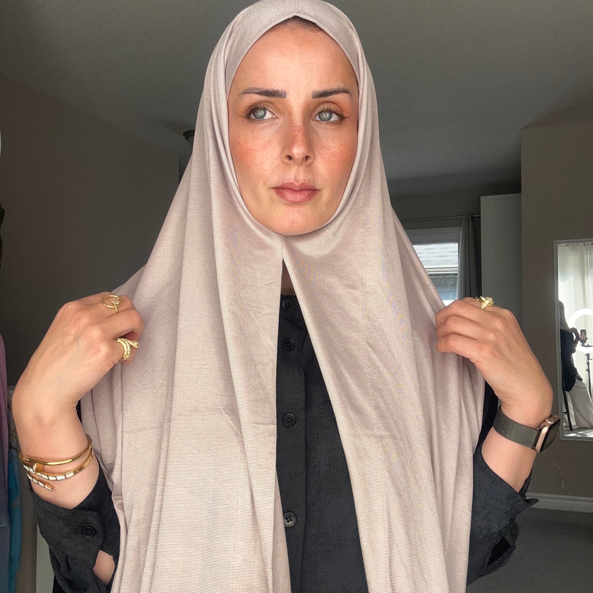 شال قطن إيطالي مدروز