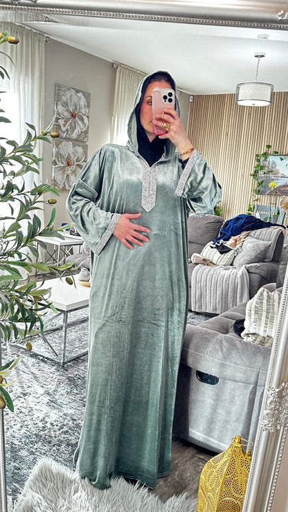 Sequined Gallabeya Abaya – Ramadan Moroccan Elegance