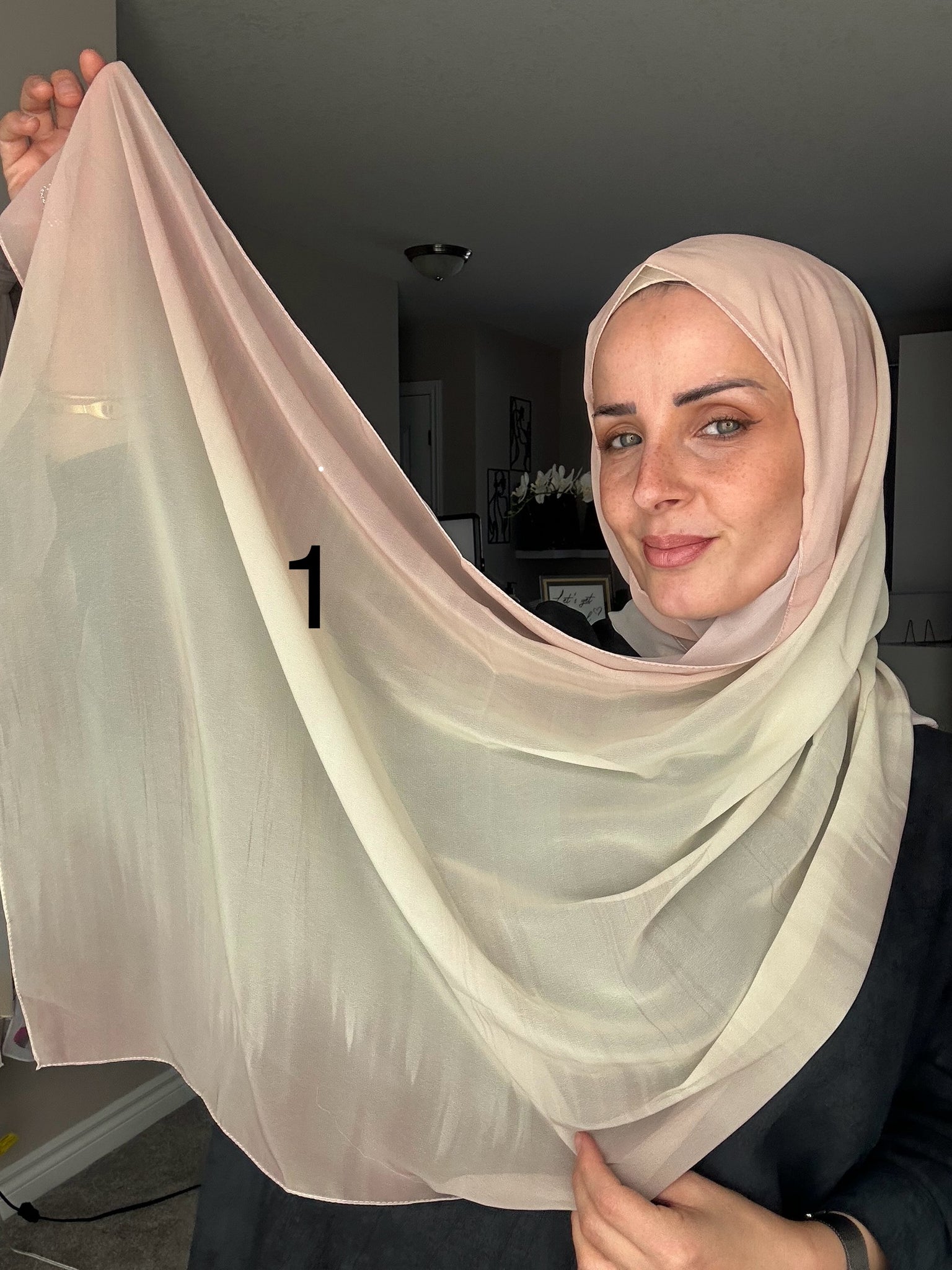 Ombré Crepe Chiffon Women Head Scarf Hijab