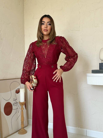 Lace Detail Romper – Elegant Modest Fit for Special Occasions