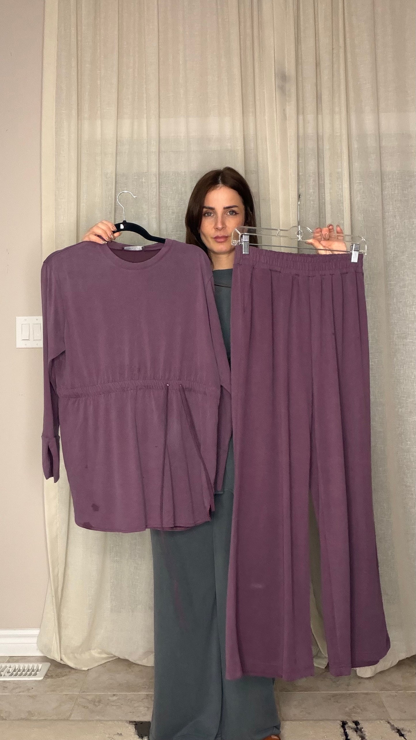 Two‑Piece Cotton Set with Built‑In Belt & Relaxed Fit