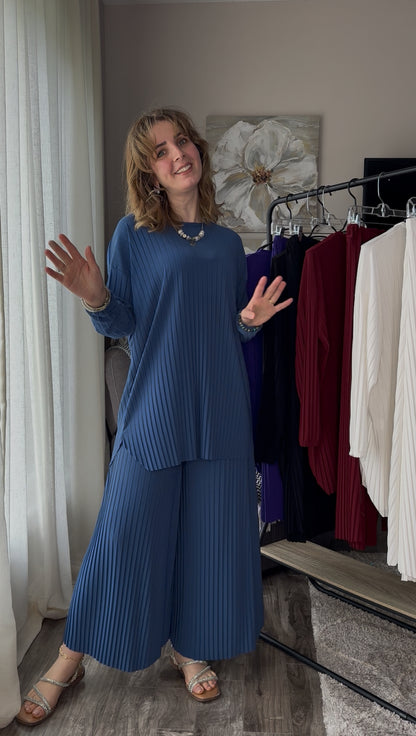 Pleated Modest Oversized Sandy Set الطقم السحري