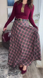 Maxi Plaid Skirt تنورة كاروهات