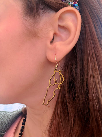 Country Map Earrings