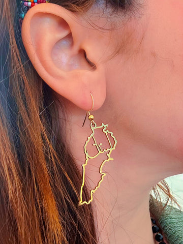 Country Map Earrings