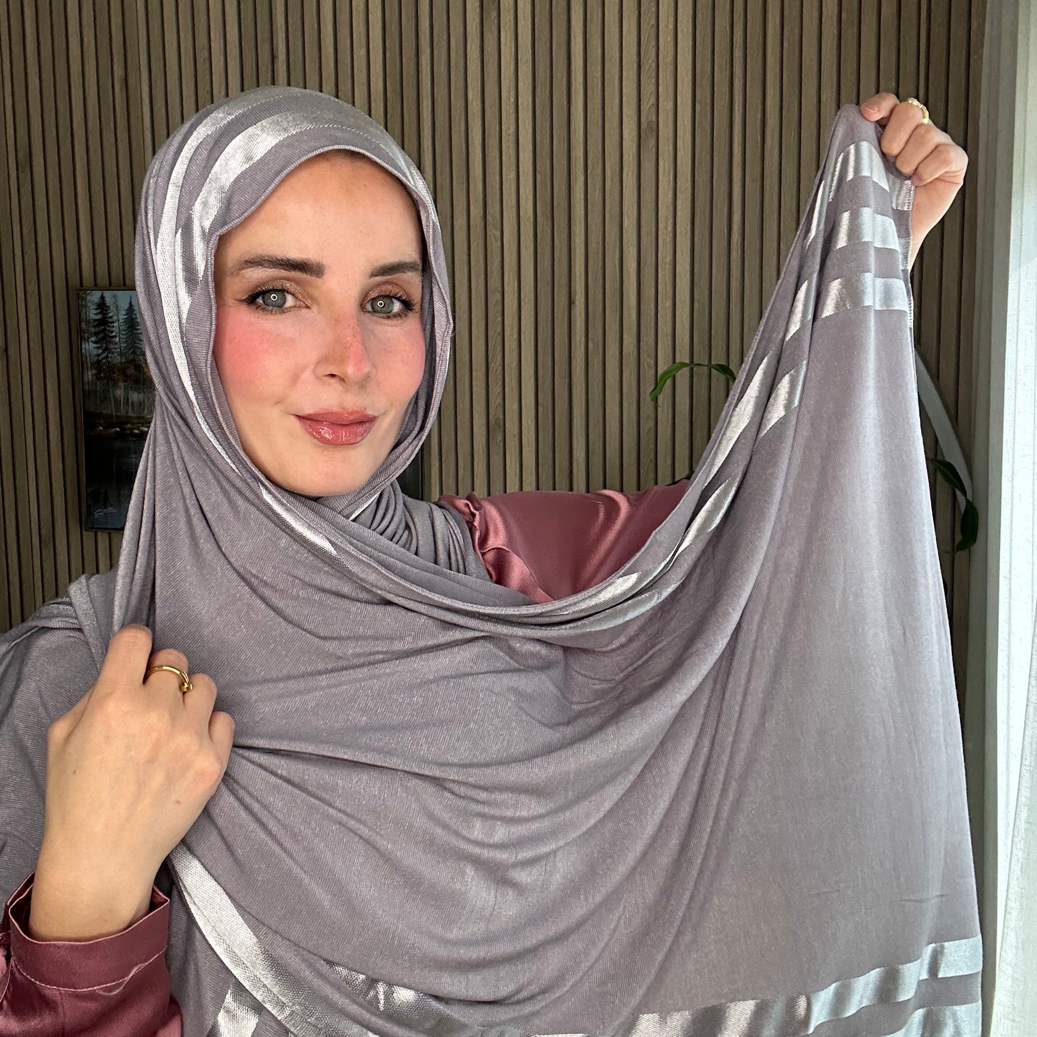 Jersey Satin Blend Hijab – Soft Stretch & Elegant Drape
