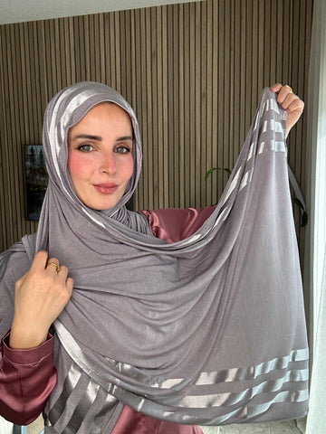 Jersey Satin Blend Hijab – Soft Stretch & Elegant Drape