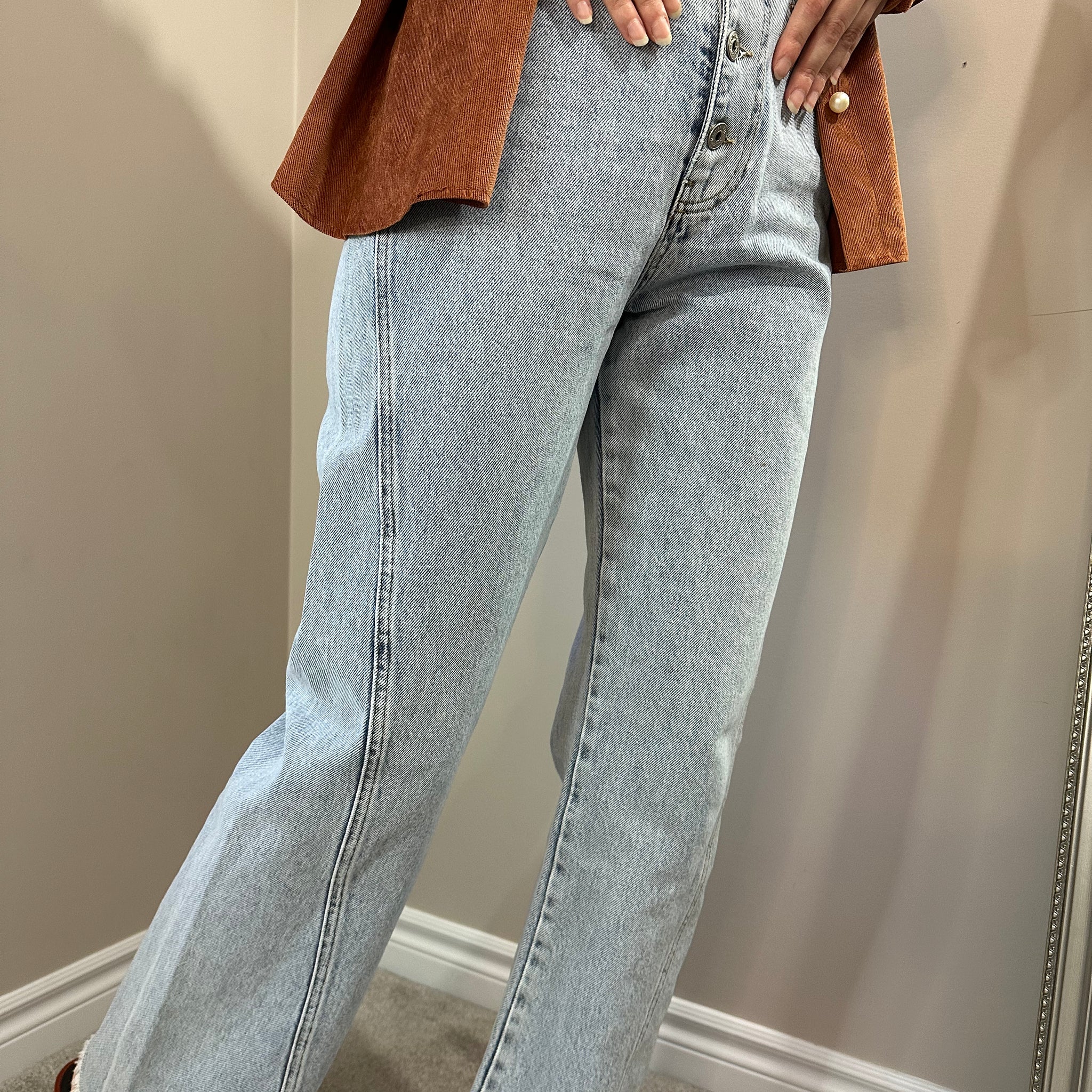 High Rise Wide Leg jeans